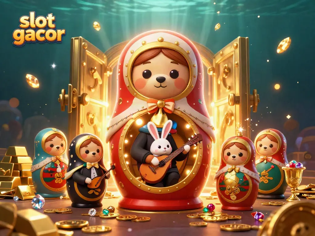 Win big with slot gacor games in this vibrant 3D casino illustration showcasing excitement.