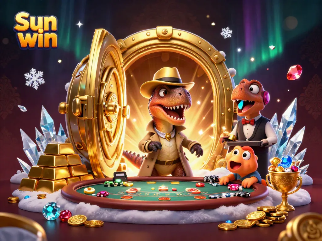 Enhance your bets with Sun win's thrilling casino scene featuring dynamic games and characters.