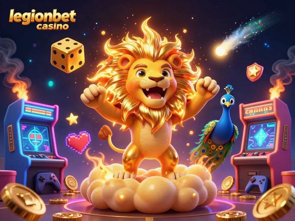 Experience vibrant gaming action at legionbet casino with lively characters, games, and dynamic elements.