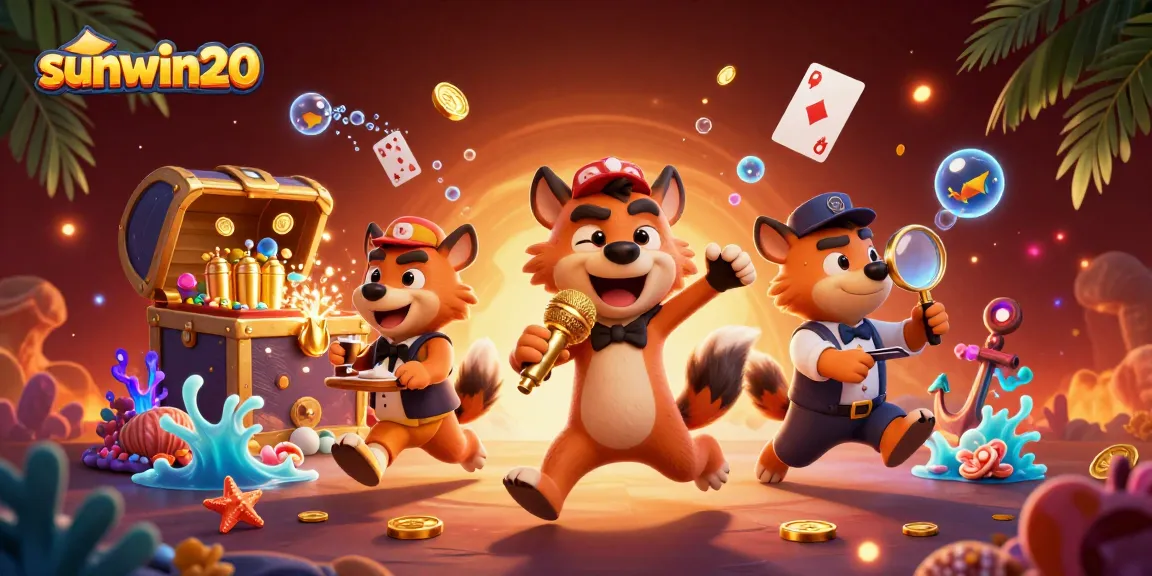 Join the fun with sunwin20 as lively hyenas perform comedy, serve drinks, and check IDs in a packed casino scene.